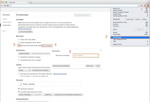 Chrome Google-Startseite einrichten